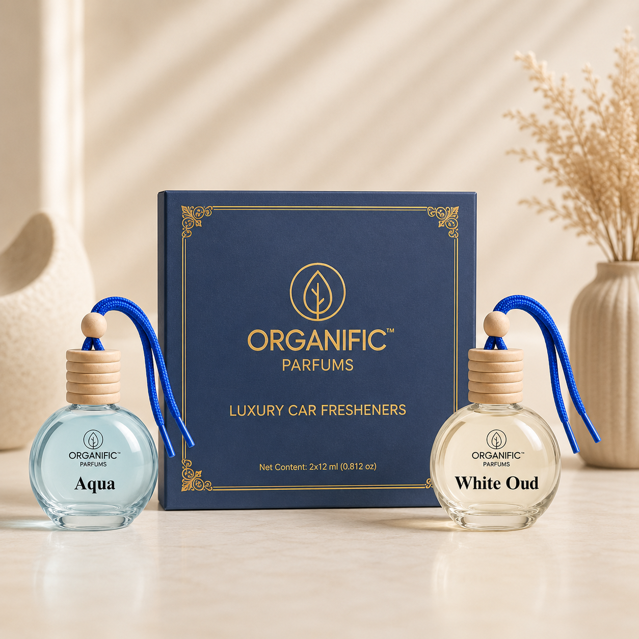 Car Perfumes Combo - Aqua & White Oud (No Alcohol)