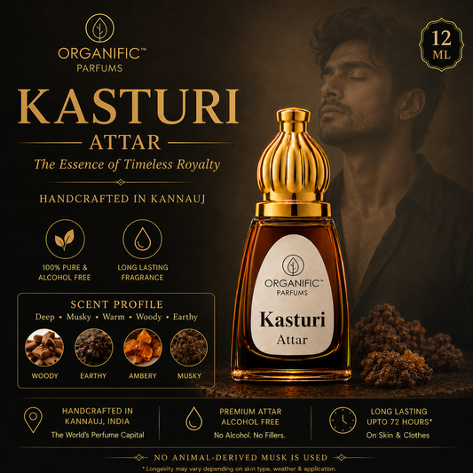 Kasturi Attar (Exotic Musk Fragrance) - 12 ml | Handcrafted in Kannauj