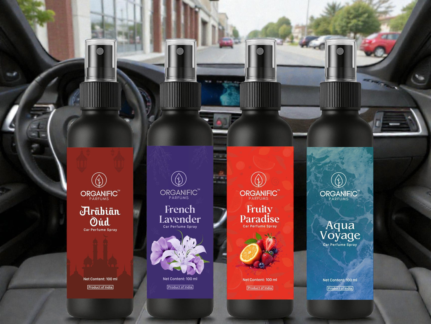 Luxury Car Perfume Spray Combo (Pack of 4 x 100 ml)